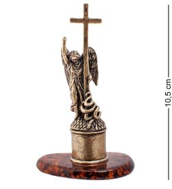 Народные промыслы AM- 780 Фигурка «Ангел с крестом» (латунь, янтарь)