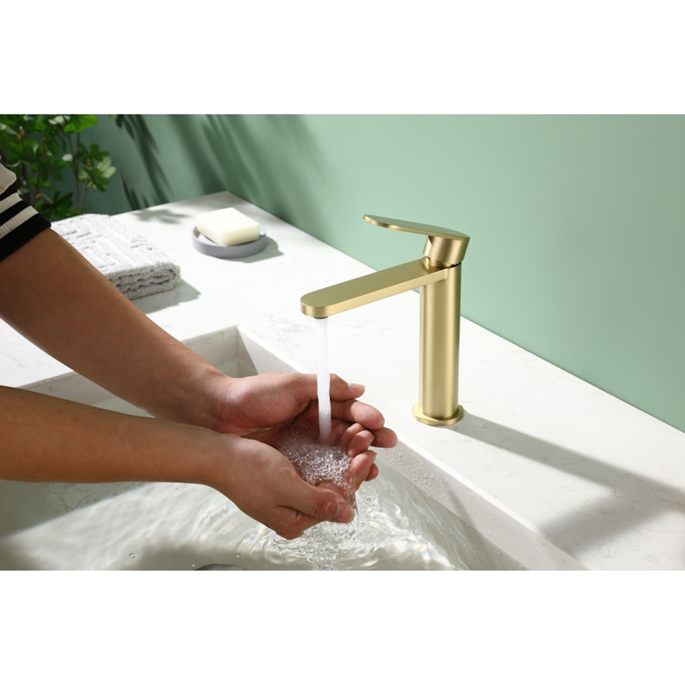 Смеситель для раковины Raglo R10.10.03, золотой сатин