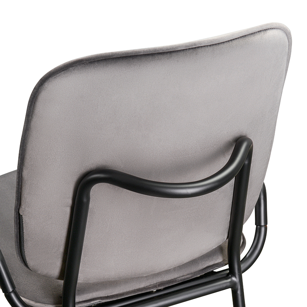 Стул LATITUDE Ror, Double Frame, велюр, черный/серый