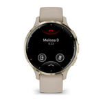 Часы Garmin Venu 3s цвета "французский серый" с золотистым безелем, 010-02785-02