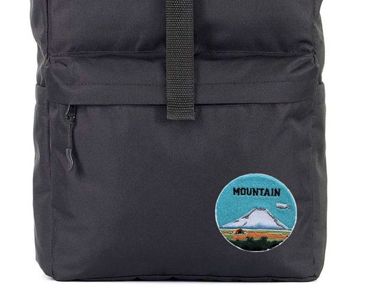 Нашивка термоаппликация на одежду и  на рюкзак. Белая гора. Путешествия