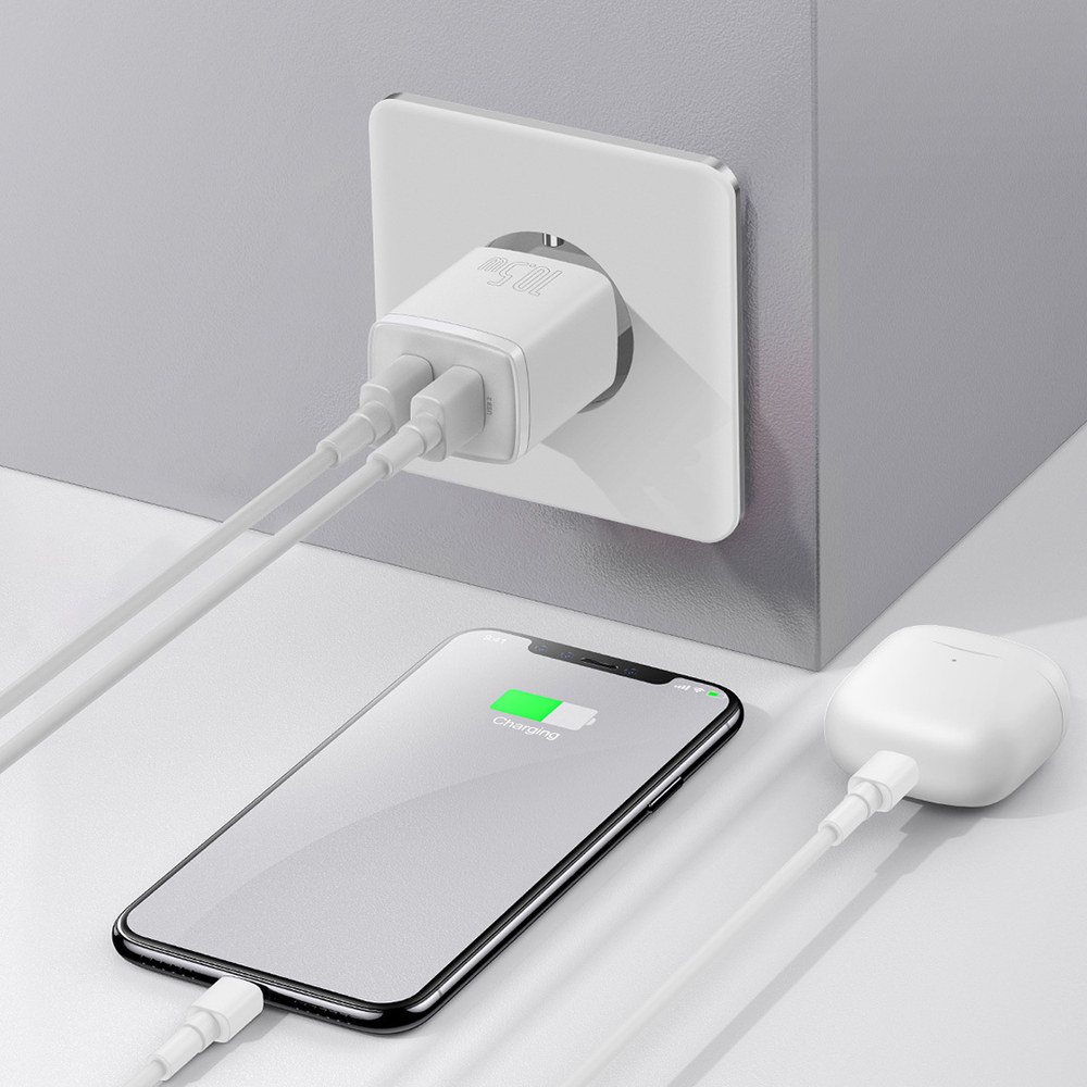 Зарядное устройство Baseus Compact Charger 2U 10.5W - White