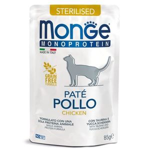 Пауч для стерилизованных кошек MONGE CAT Monoprotein Pouch с курицей