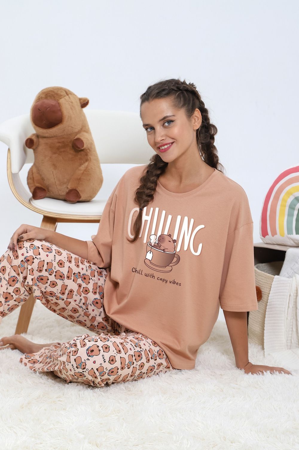 Пижама женская Капи-3 Виотекс ПЕСОЧНЫЙ