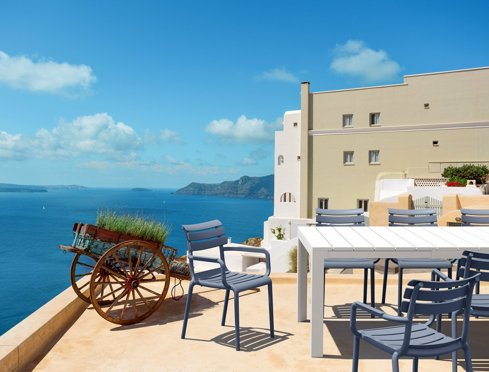 Кресло пластиковое Siesta Contract Paris, темно-серый