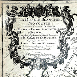 Карта. Белая Россия или Московия. La Russie Blanche ou Moscovie. 1685
