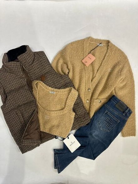 Комплект MIU MIU (кардиган + топ)