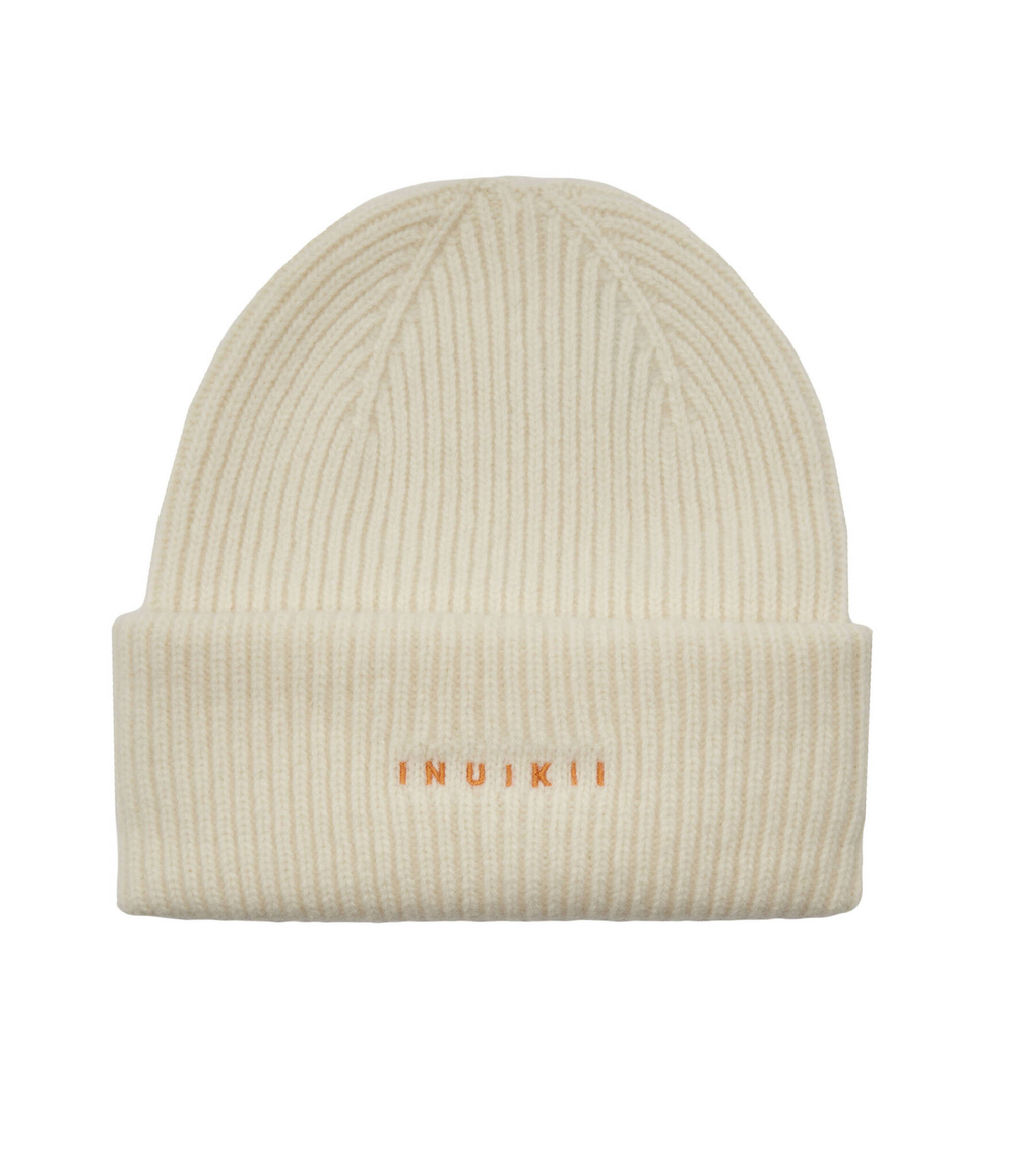 Хлопчатобумажная шапка RIBBED INUIKII - кремовый(42020-020)