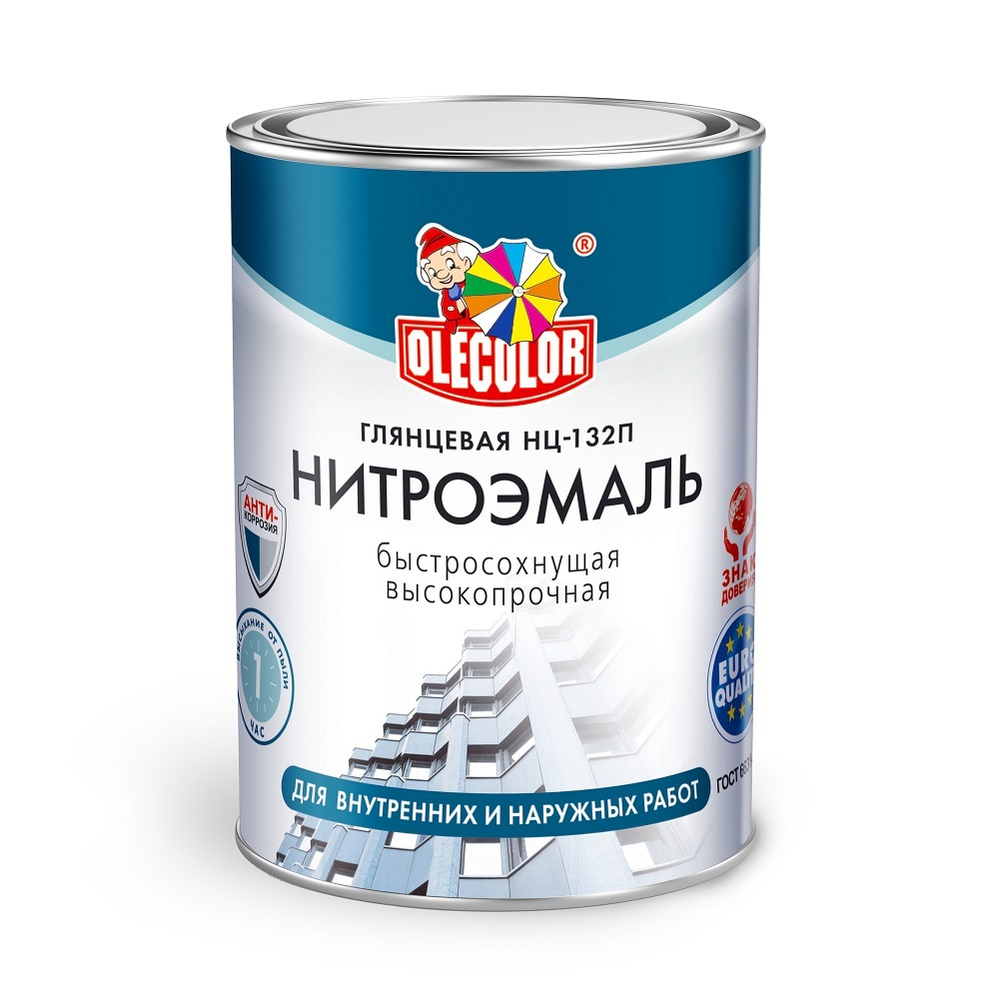 OLECOLOR Эмаль НЦ-132П НИТРО белый 0,7кг