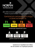 Термоноски Norfin T2P BALANCE WARM CREW р.(42-44) L