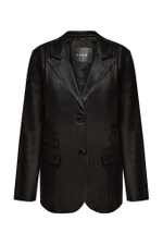 Чёрный кожаный пиджак