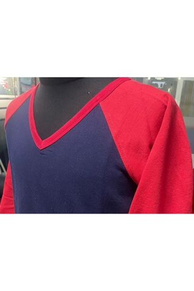 Активная 2-х парная пижамная рубашкакрасный.копченый.темно-синий.Бордо.