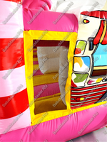 Коммерческий надувной батут "Мороженое розовое" 6*4*2,8 м