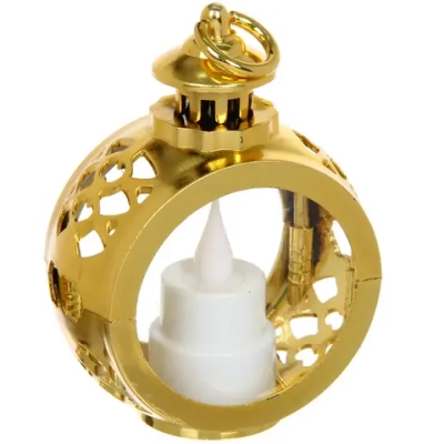 Сувенир с подсветкой «Горящая свеча» 8,5*12 см, Золото