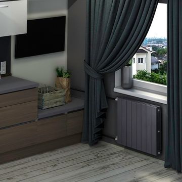 Радиатор Rifar SUPReMO 500 "титан" - 4 секции подключение боковое