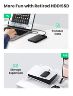 Корпус внешнего жесткого диска USB 3.0 SATA 2.5" UGREEN 50743