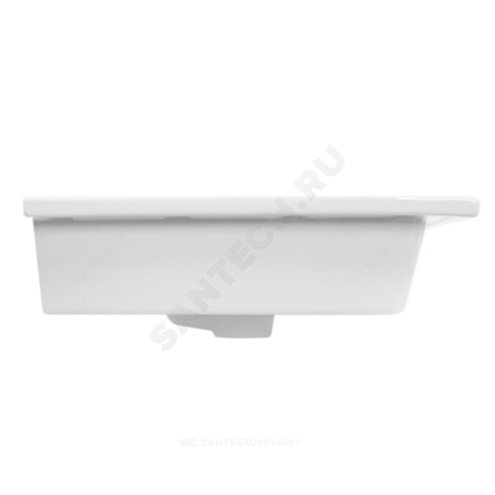 Умывальник мебельный Quadro 60 1 отверстие под смеситель по центру белый Sanita Luxe QDR60SLWB01