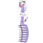 Расческа для волос скелетная, 24,5х7 см, продувная, фиолетовая/черная, MONTE VITA (МОНТЕ ВИТА), 457421
