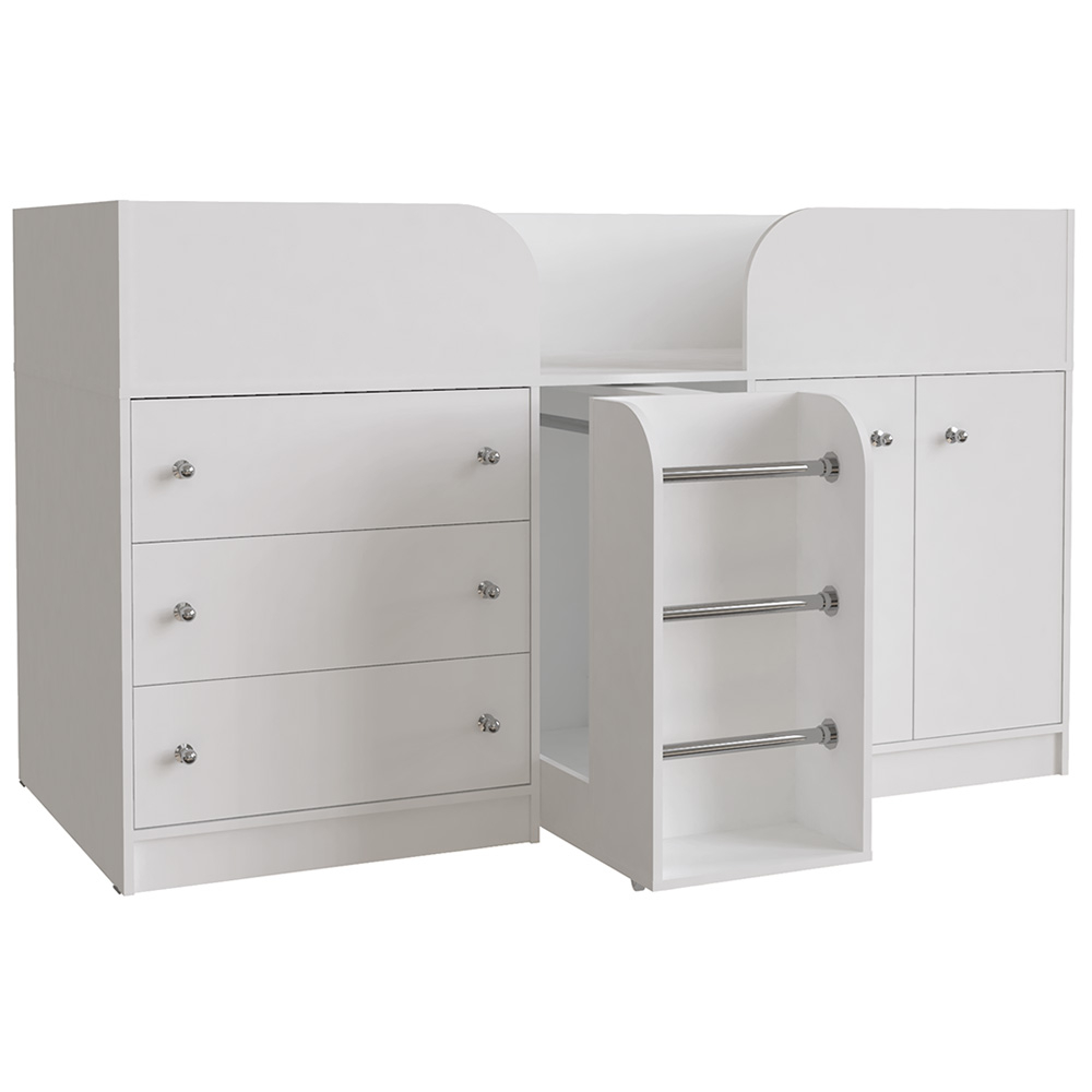 Кровать-чердак КарИВи Малыш 4 Белый  Белый