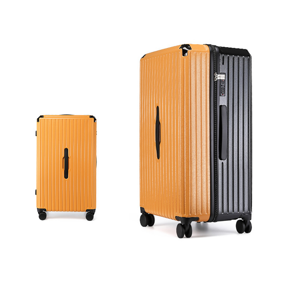 Чемодан Paul Frank "Long Way" | 5 Wheels+USB+Cup holder (Black&Orange)
