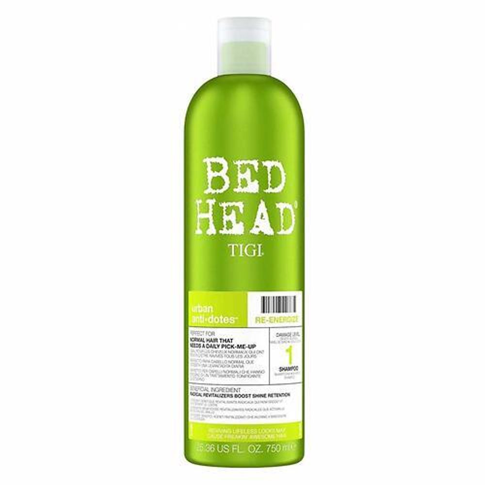 Шампунь для нормальных волос уровень-1 TIGI Bed Head Urban Anti+dotes Re-Energize 1 Shampoo 750 мл