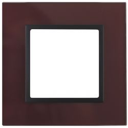 14-5101-25 ЭРА Рамка на 1 пост, стекло, Эра Elegance, бордо+антр