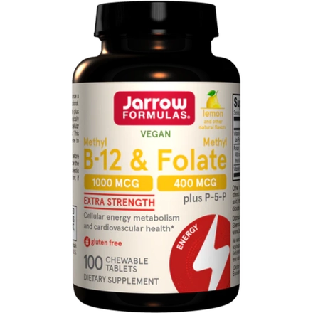Methyl B-12 & Methyl Folate Lemon 100 таблеток Jarrow Formulas