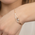 Браслет из комбинированного золота c натуральными топазами white Артикул: 05-0750-00-201-1111