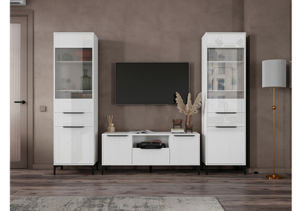 Готовая гостиная Woodville Иадама белый, белый глянец  4