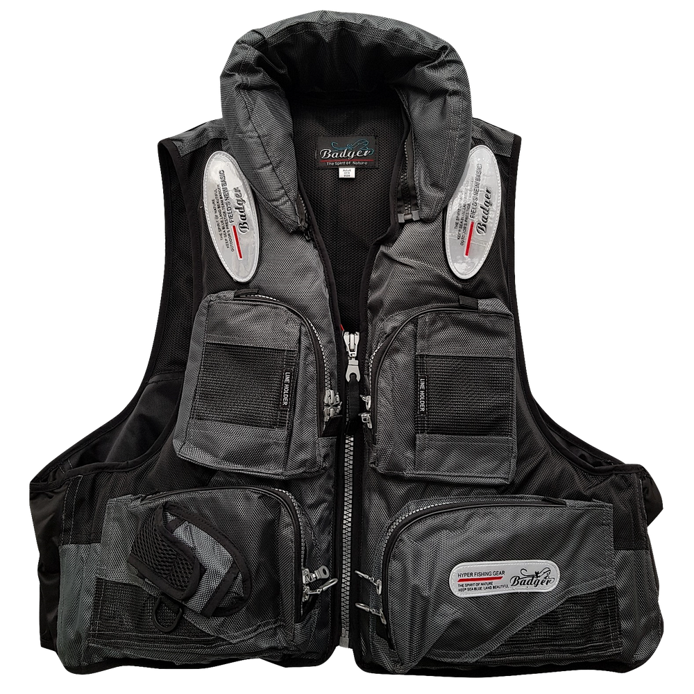 Жилет страховочный Badger Aqua Sport рыбаловный HFM-302-GREY до 120кг -