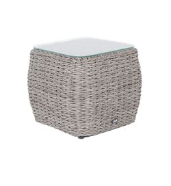 "Кальяри" кофейный столик из искусственного ротанга (гиацинт), цвет серый