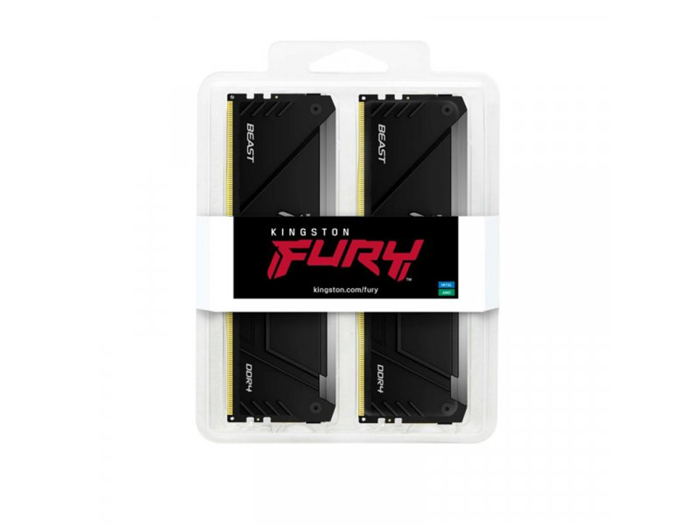 Оперативная память Kingston Fury KF432C16BB12AK2/32, DDR4 2х 32ГБ 3200 МГц, DIMM, RTL