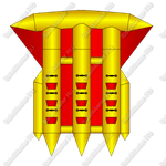 Тройной водный банан, мест для посадки 9, без усиления