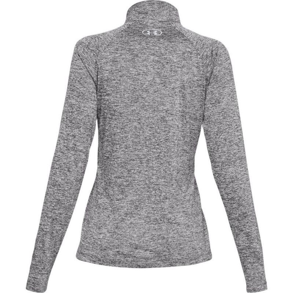 Женская теннисная футболка   Under Armour Tech 1/2 Zip-Twist - black