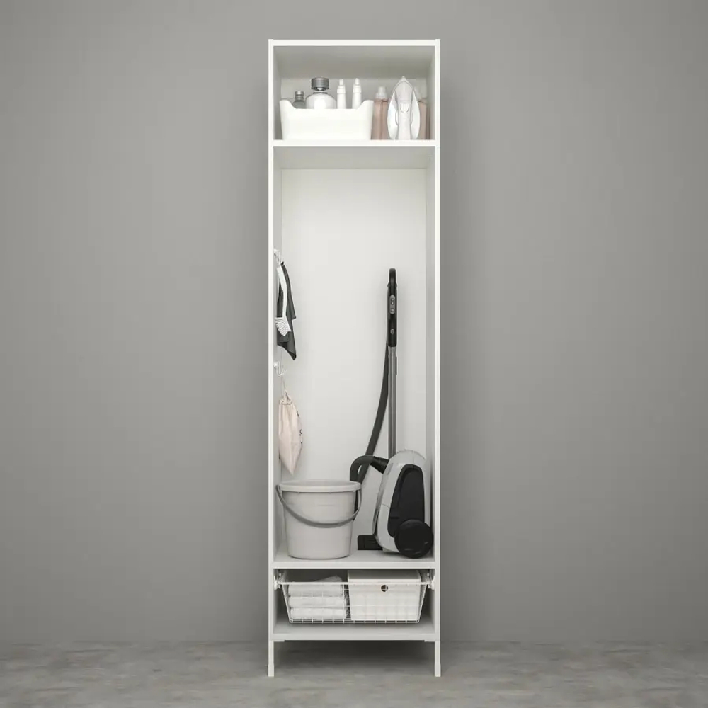 Книжный шкаф -  ENHET IKEA/ ЭНХЕТ ИКЕА, 210х60 см, белый/зеленый
