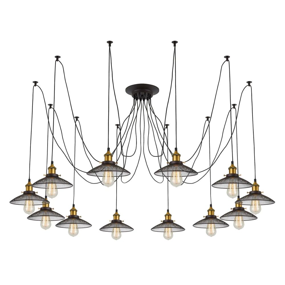 Citilux Эдисон CL451121 Люстра паук Венге Бронза