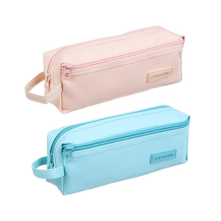 ClipStudio Пенал прямоугольный 21,5х7х4,8см, 2 отделения на молнии, полиэстер, ПВХ, 2 цвета