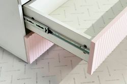 Шкаф однодверный "Зефир" 107.01, (Белое дерево/пудра розовая (эмаль))