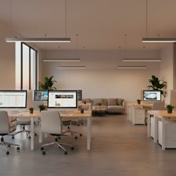 ULO-K10D 22W-4000K-L50-H IP40 SILVER Светильник линейный светодиодный подвесной. Белый свет 4000K. 3080 Лм. Алюминий. Цвет серебро. TM Uniel