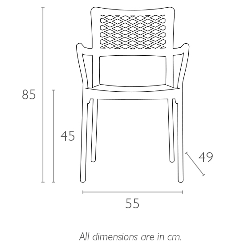 Кресло пластиковое Siesta Contract Bella, тик