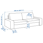 Диван 3-местный - IKEA KIVIK/КИВИК ИКЕА, серый
