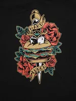 Футболка Hardlunch оверсайз Burger черная