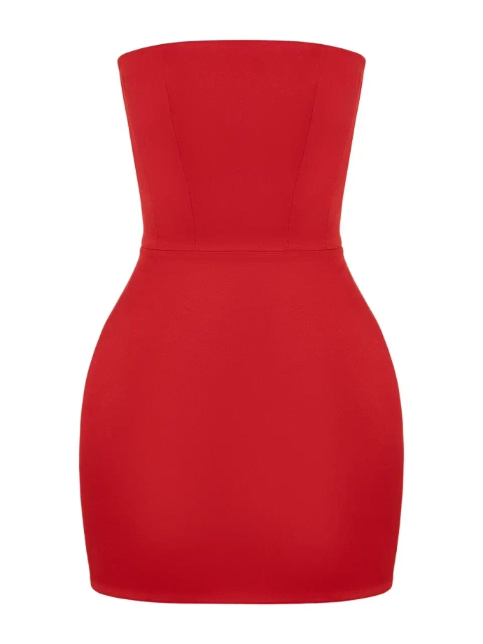 Платье корсетное Тюльпан из атласа