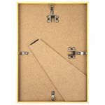 Рамка 21х30 см золотистая, пластик, багет 8 мм, BRAUBERG "Slim", плотный задник с ножкой, акриловый экран, 391315