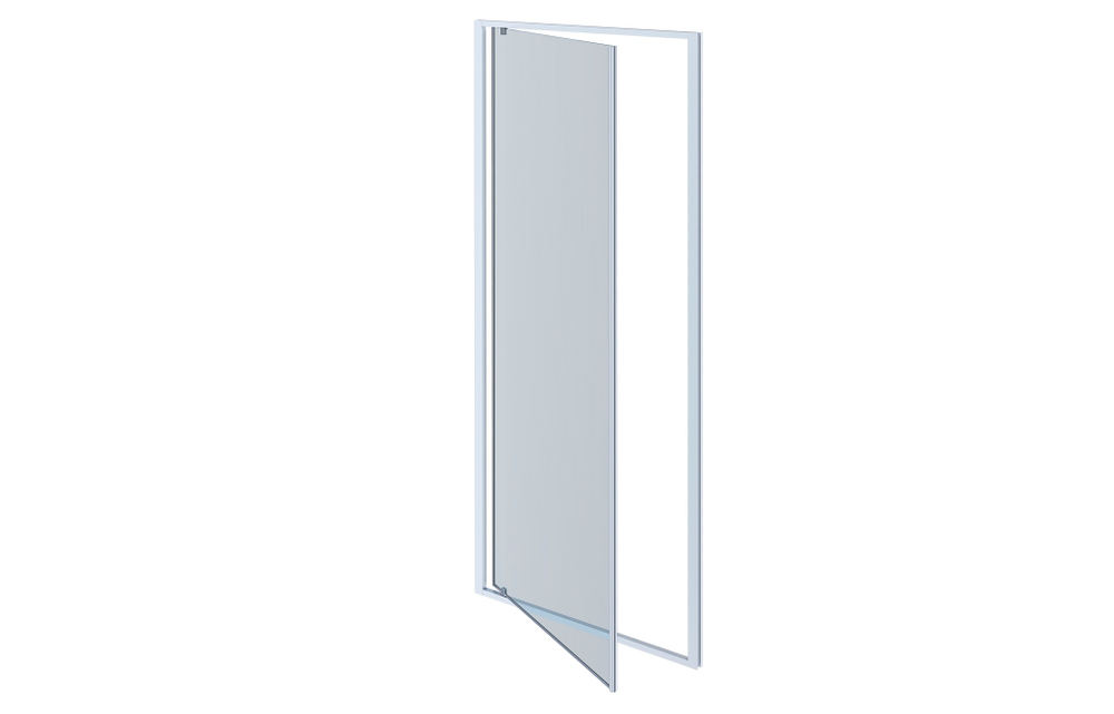 AQ NAA 6211-80 (новый артикул AQ ARI PI 08020CH) Душевая дверь, распашная 800x2000 профиль хром, стекло прозрачное