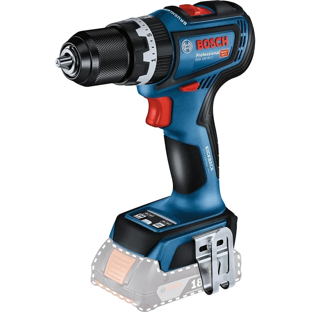 Bosch GSR 18V-90 C шуруповерт аккумуляторный (без АКБ и ЗУ) 06019K6000