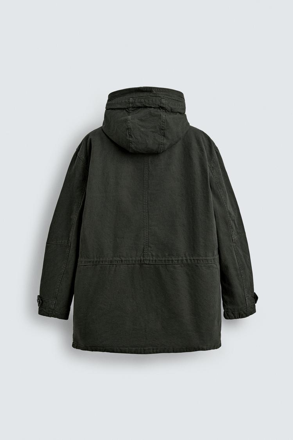 ZARA ПАРКА СВОБОДНОГО КРОЯ С ЭФФЕКТОМ ПОТЕРТОСТИ, СВЕТЛО-КОРИЧНЕВЫЙ