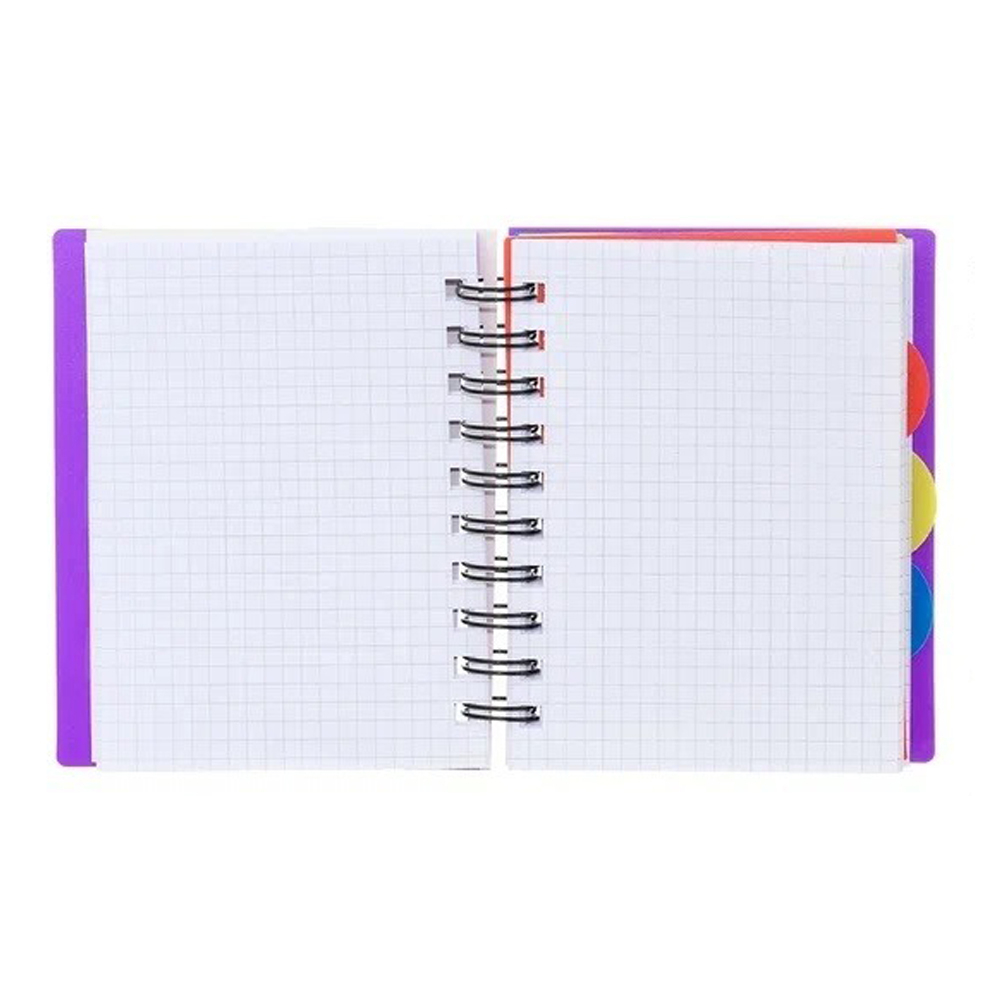 Блокнот Basir, формат А6, серия "Office", пластиковая обложка, 14.5*10 см, 120 листов, 3 цветных пластиковых разделителя, 4 цвета ассорти