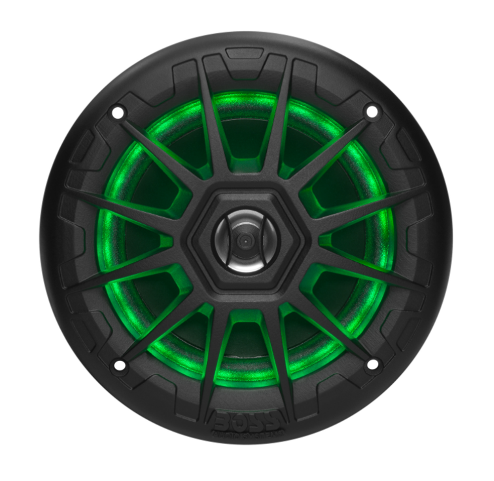 Динамики Boss морские 200W 5,25" с RGB подсветкой (2 шт., черные)