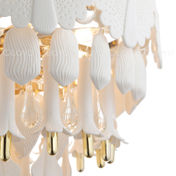 Люстра Cloyd PLINSE C12 / Ø61 см - керамика - золото (арт.11456)